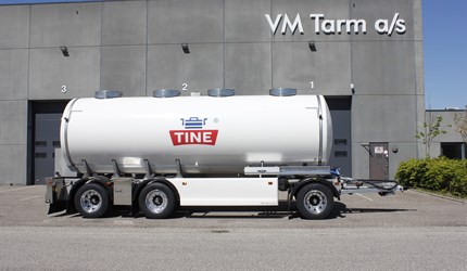 TINE BA - 21,500-litre milk tank drawbar trailer