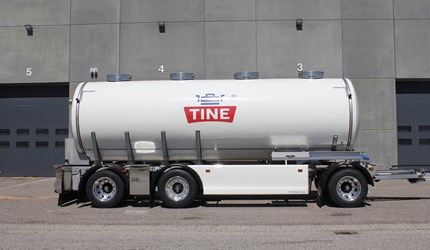 TINE BA - 21.500 milk tank drawbar trailer