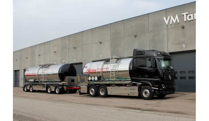 ​Börjes Tankcenter - 2 x 18.000 liter kemitank-påbygning og 2 x 33.000 liter kemitank-anhænger
